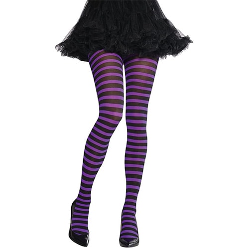 Purple and Black Children Tights 