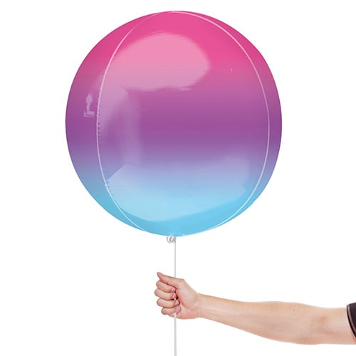Purple and Blue Ombre Orbz Foil Helium Balloon 38cm / 15 in Product Gallery Image