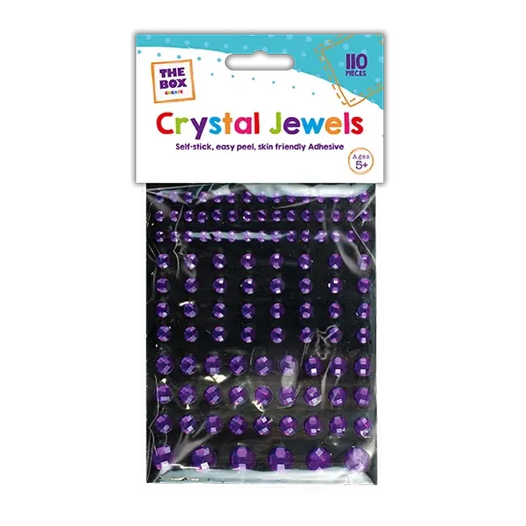 Purple Crystal Jewels Self Adhesive Decorative Craft Gems - Pack of 110