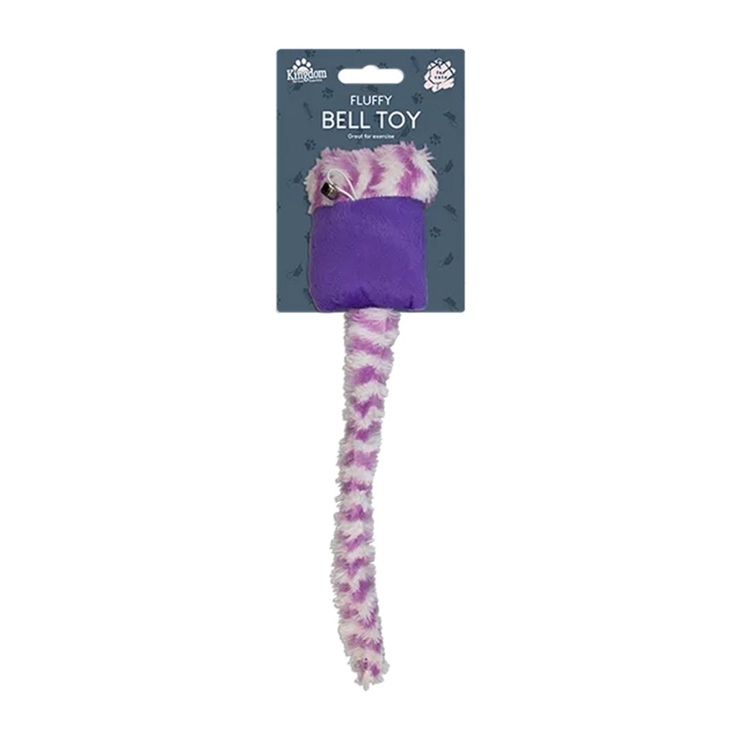Purple Fluffy Tail Bell Cat Toy
