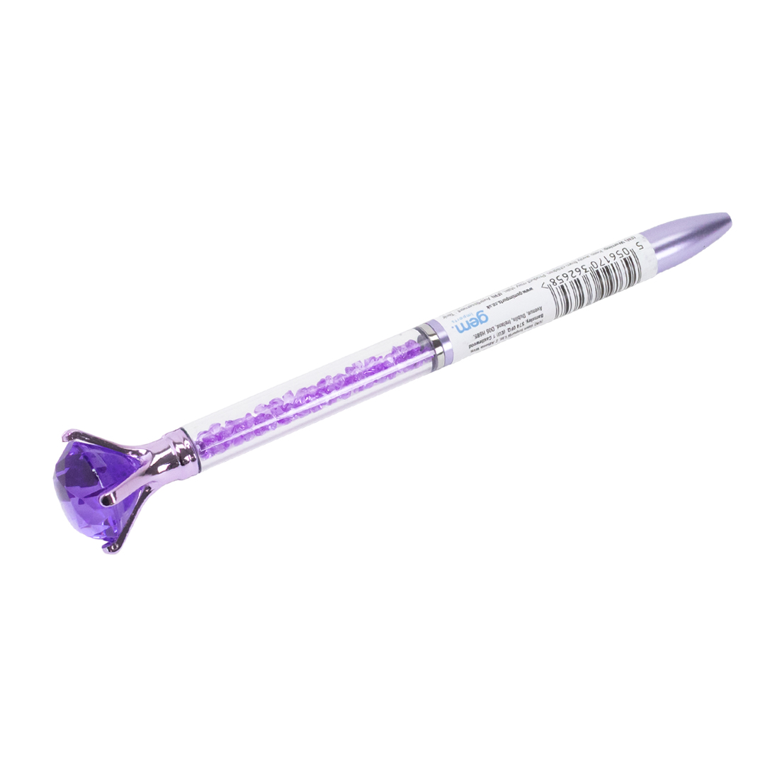 Purple Gem Stone Ballpoint Pen