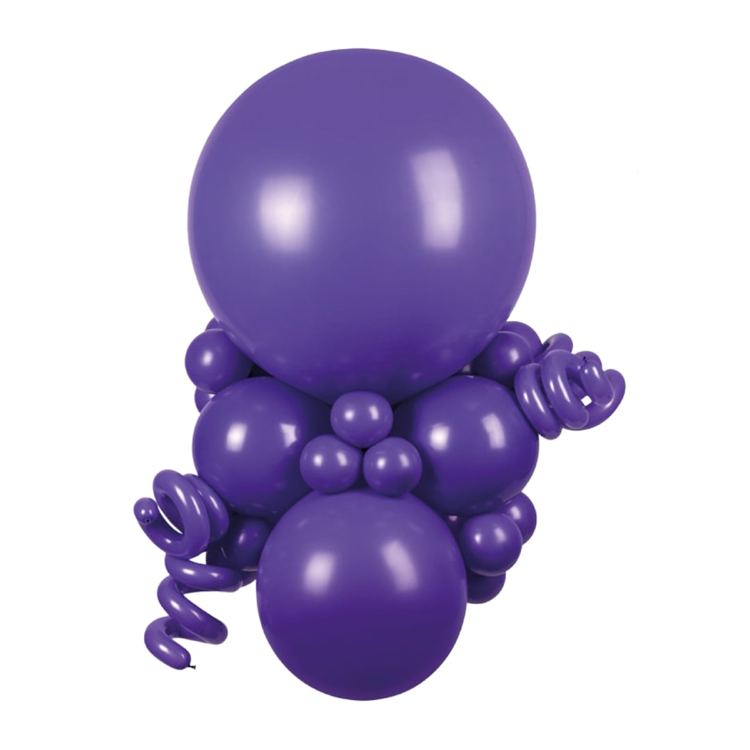 Purple Modelling 260 Latex Balloons - Pack of 100 View 2