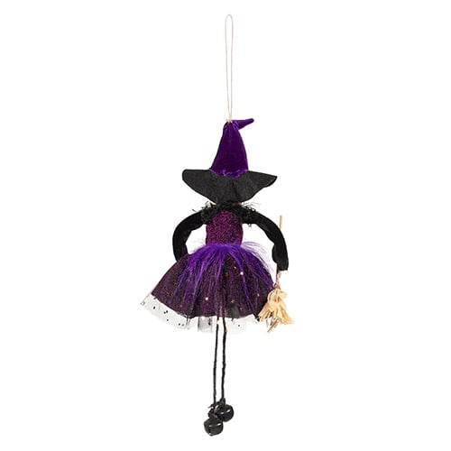 Purple Wicked Witch Hanging Halloween Prop Decoration 15cm Product Gallery Image