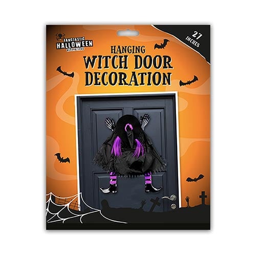 Purple Witch Halloween Hanging Door Decoration 68cm Product Image