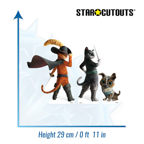 Puss in Boots| Kitty Softpaws & Perrito The Last Wish Table Top Cardboard Cutouts - Pack of 3 Product Gallery Image