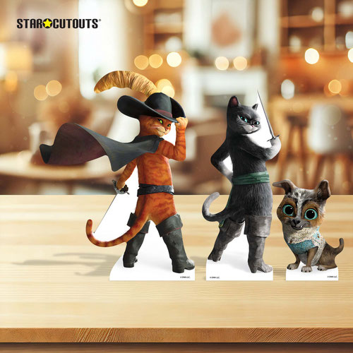 Puss in Boots| Kitty Softpaws & Perrito The Last Wish Table Top Cardboard Cutouts - Pack of 3 Product Gallery Image