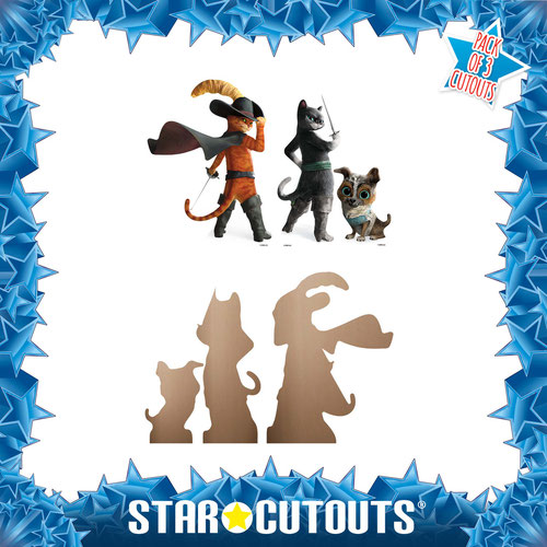 Puss in Boots| Kitty Softpaws & Perrito The Last Wish Table Top Cardboard Cutouts - Pack of 3 Product Gallery Image