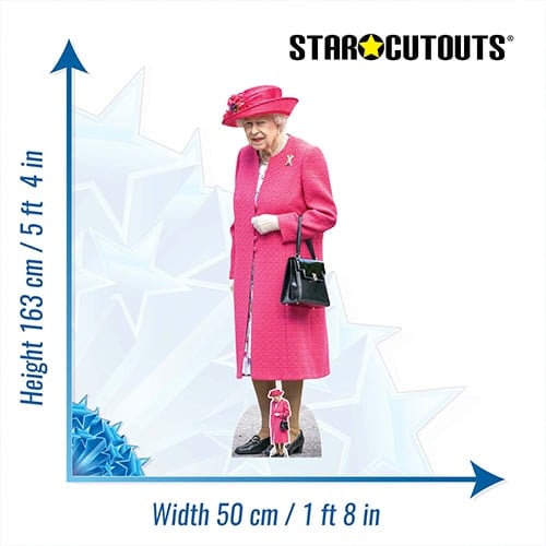 Queen Elizabeth II Pink Coat Lifesize Cardboard Cutout 163cm Product Gallery Image