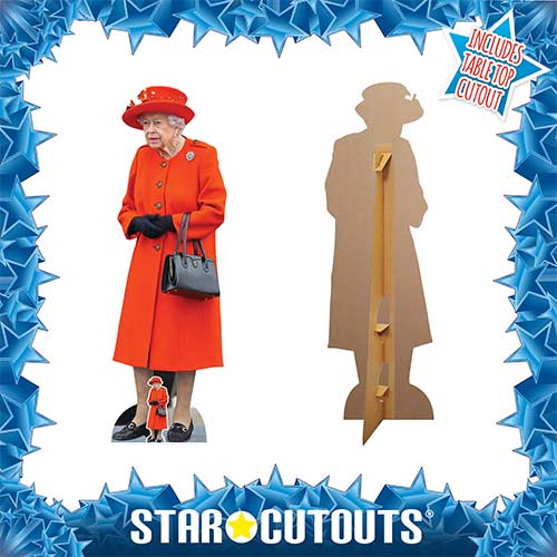 Queen Elizabeth II Red Hat Lifesize Cardboard Cutout 163cm Product Gallery Image