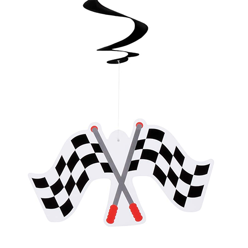 Racing Car Swirl Hanging Decorations - Pack of 3 Product Gallery Image