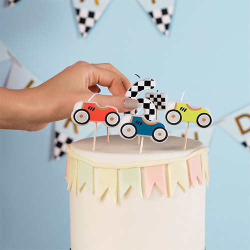 Racing Cars Birthday Pick Candles - Pack of 5 Product Gallery Image