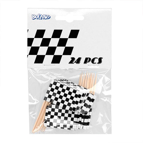 Racing Flag Food Cocktail Picks - Pack of 24 Product Gallery Image