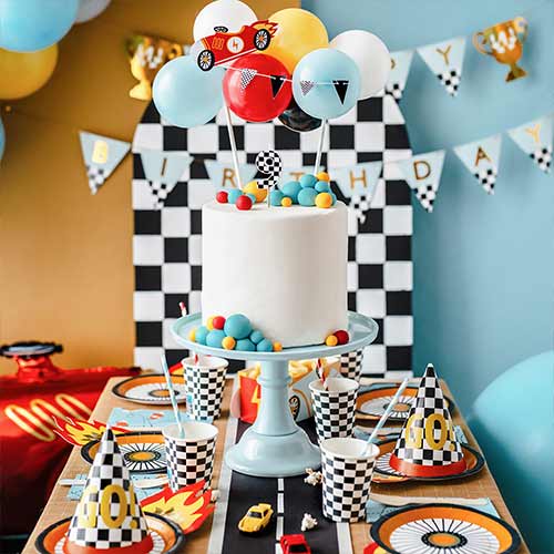 Racing Wheel Round Paper Plates 26.5cm - Pack of 6 Product Gallery Image