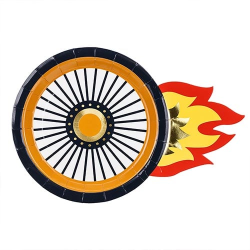Racing Wheel Round Paper Plates 26.5cm - Pack of 6