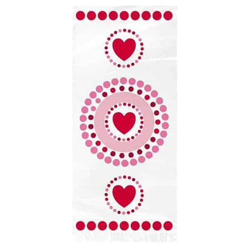Radiant Love Hearts Clear Cello Bags with Twist Ties - Pack of 20 Product Image