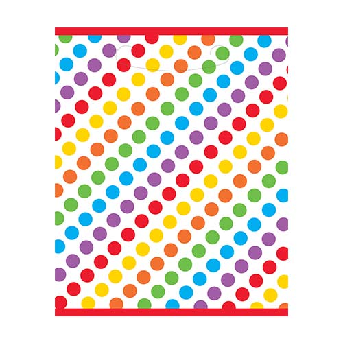 Rainbow Dots Plastic Loot Bags - Pack of 8 Product Image