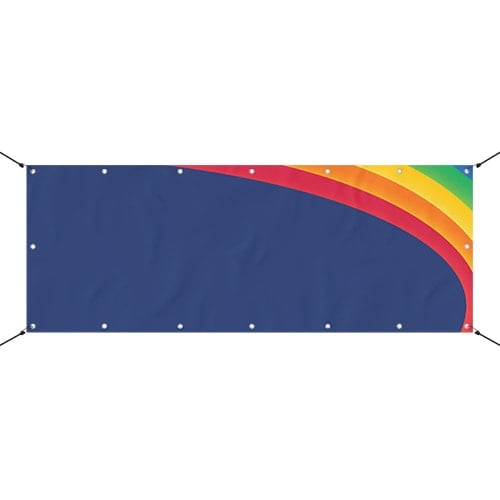 Rainbow Flag LGBTQ+ Gay Pride Design Medium Personalised Banner – 6ft x 2.25ft