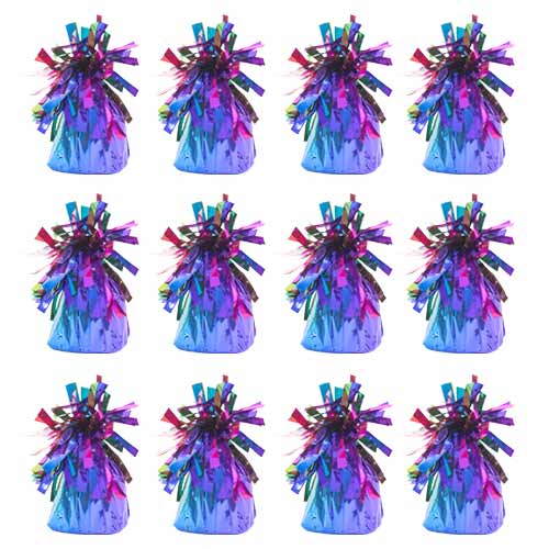 Rainbow Foil Balloon Weights - Pack of 12 Product Gallery Image