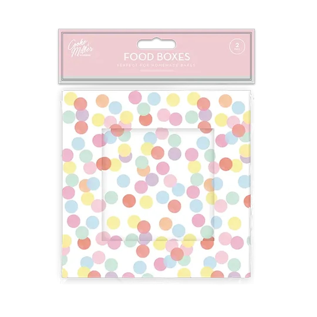 Rainbow Polka Dot Food Boxes - Pack of 2 View 2