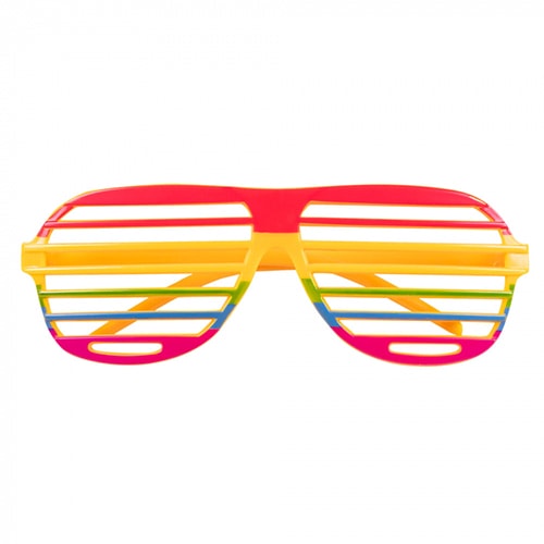 Rainbow Shutter Fancy Dress Glasses Product Gallery Image