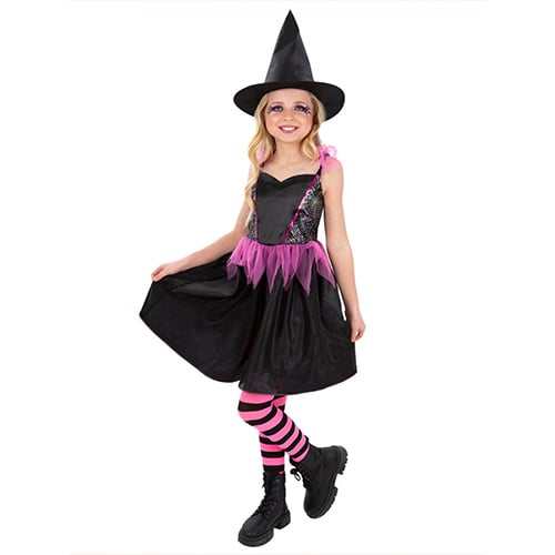 Rainbow Web Witch Girls Fancy Dress Costume Kids Small - Age 4-6 Product Gallery Image