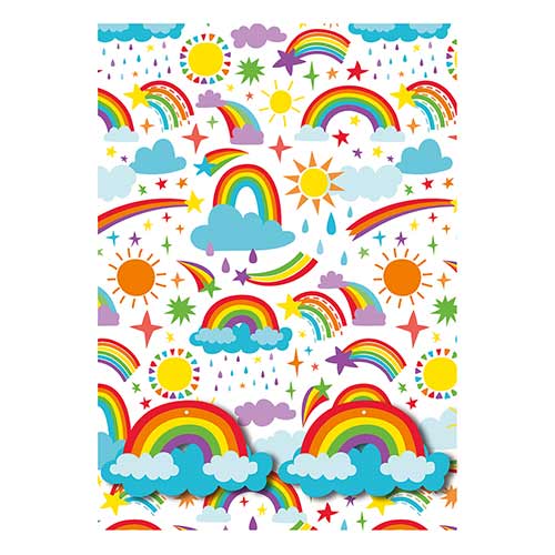 Rainbows & Sunshine Gift Wrapping Paper Sheets with Tags - Pack of 2 Product Gallery Image