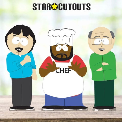 Randy Marsh, Chef and Mr. Garrison South Park Table Top Cardboard Cutouts - Pack of 3 Product Gallery Image