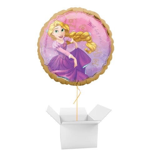 Rapunzel Once Upon A Time Disney Princess Round Foil Helium Balloon - Inflated Balloon in a Box Product Gallery Image