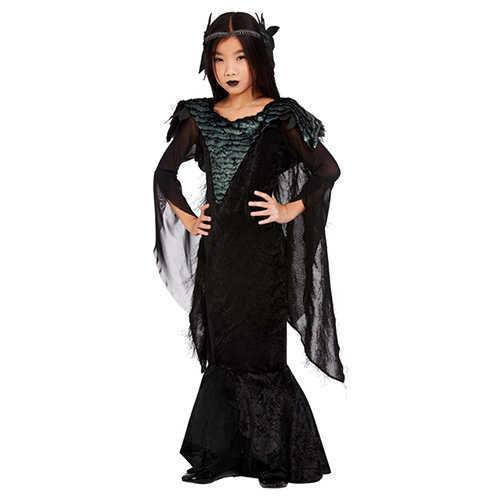 Raven Princess Deluxe Girls Fancy Dress Costume Kids Small - Age 4-6 Product Gallery Image