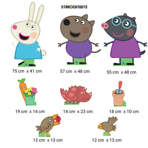 Rebecca, Danny and Molly (Peppa Pig) Cardboard Cutouts Decoration Pack Product Gallery Image