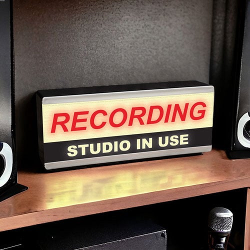Recording Studio In Use LED Light Box Room Sign Product Gallery Image