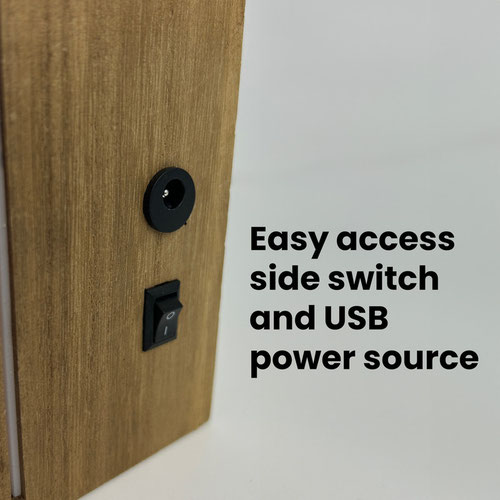 Recording Studio In Use LED Light Box Wood Room Sign Product Gallery Image