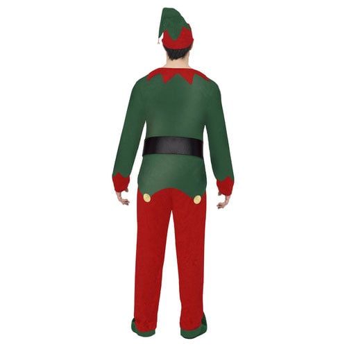 Red & Green Christmas Elf Fancy Dress Costume Unisex Adult Large Product Gallery Image