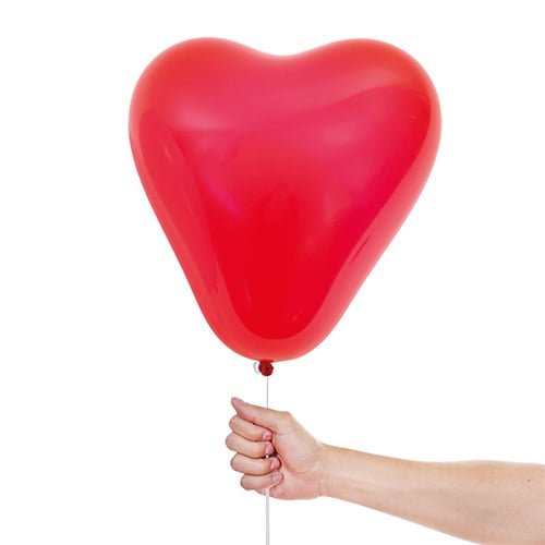 Red & Pink Love Heart Shaped Valentine's Latex Balloons 28 / 11 in - Pack of 10 Product Gallery Image