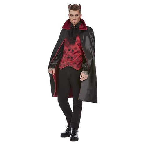 Red & Black Devil Fancy Dress Costume Adult Mens Large Product Gallery Image