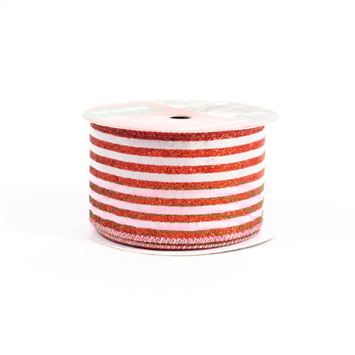 Assorted Traditional Red and Green Luxury Christmas Decorative Wired Ribbon Reels 3m - Pack of 12 Product Gallery Image