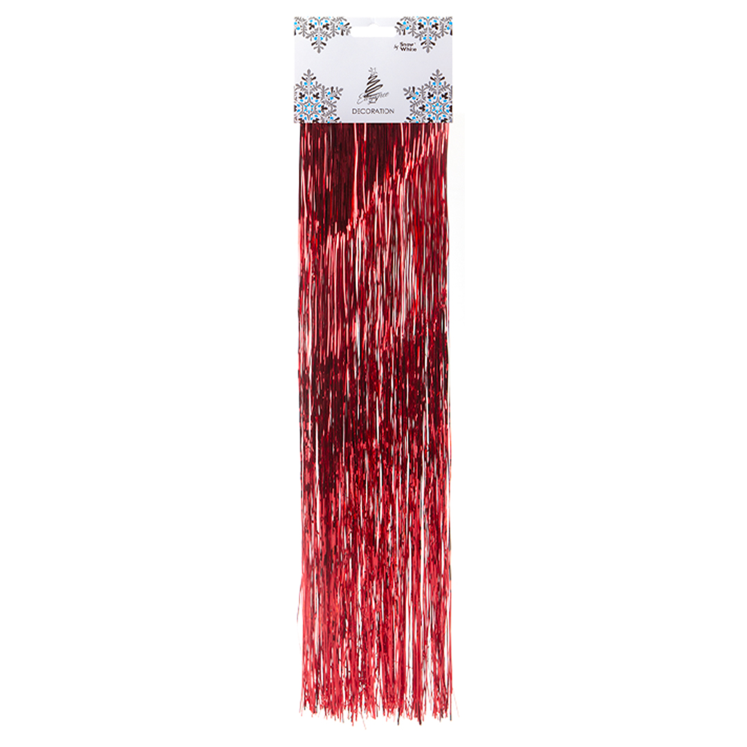 Red Angel Hair Lametta Tinsel Christmas Tree Decoration 50cm View 2