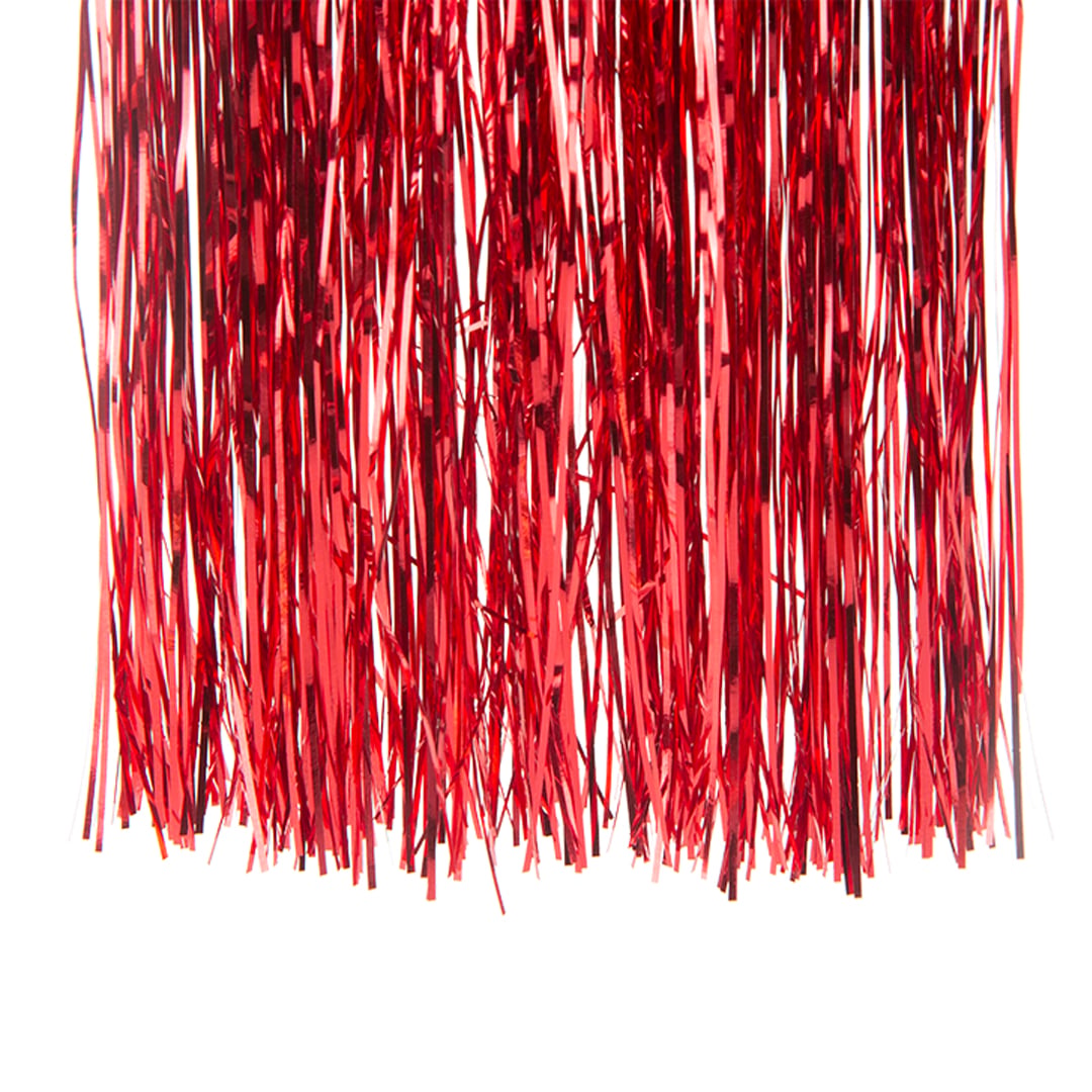 Red Angel Hair Lametta Tinsel Christmas Tree Decoration 50cm