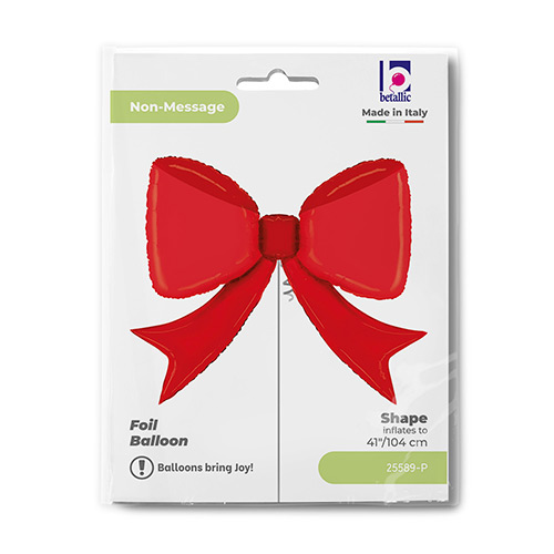 Red Bow Giant Helium Foil Balloon 104cm / 41 in Product Gallery Image
