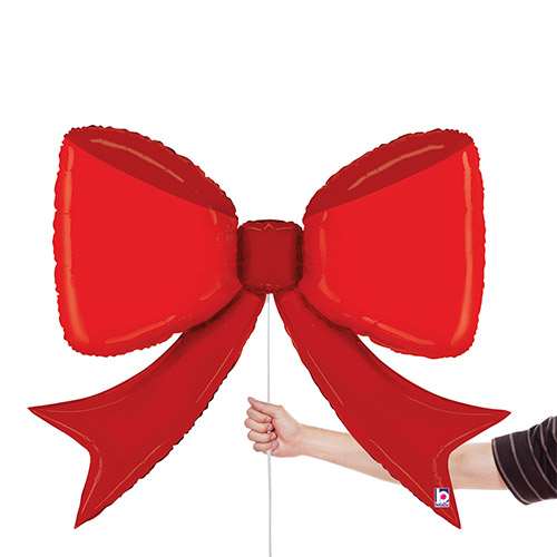 Red Bow Giant Helium Foil Balloon 104cm / 41 in Product Gallery Image