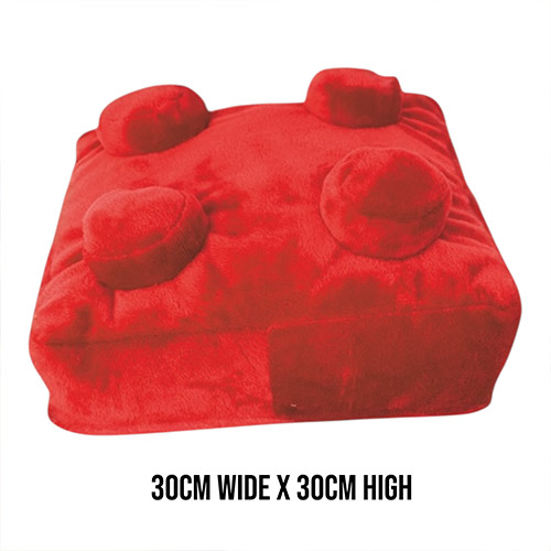 Red Building Brick Retro Square Shaped Plush Pillow Cushion Product Gallery Image