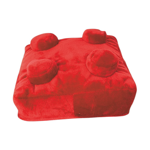 Red Building Brick Retro Square Shaped Plush Pillow Cushion