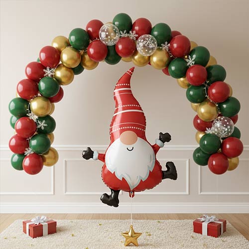 Red Christmas Gonk Helium Foil Giant Qualatex Balloon 107cm / 42 in Product Gallery Image
