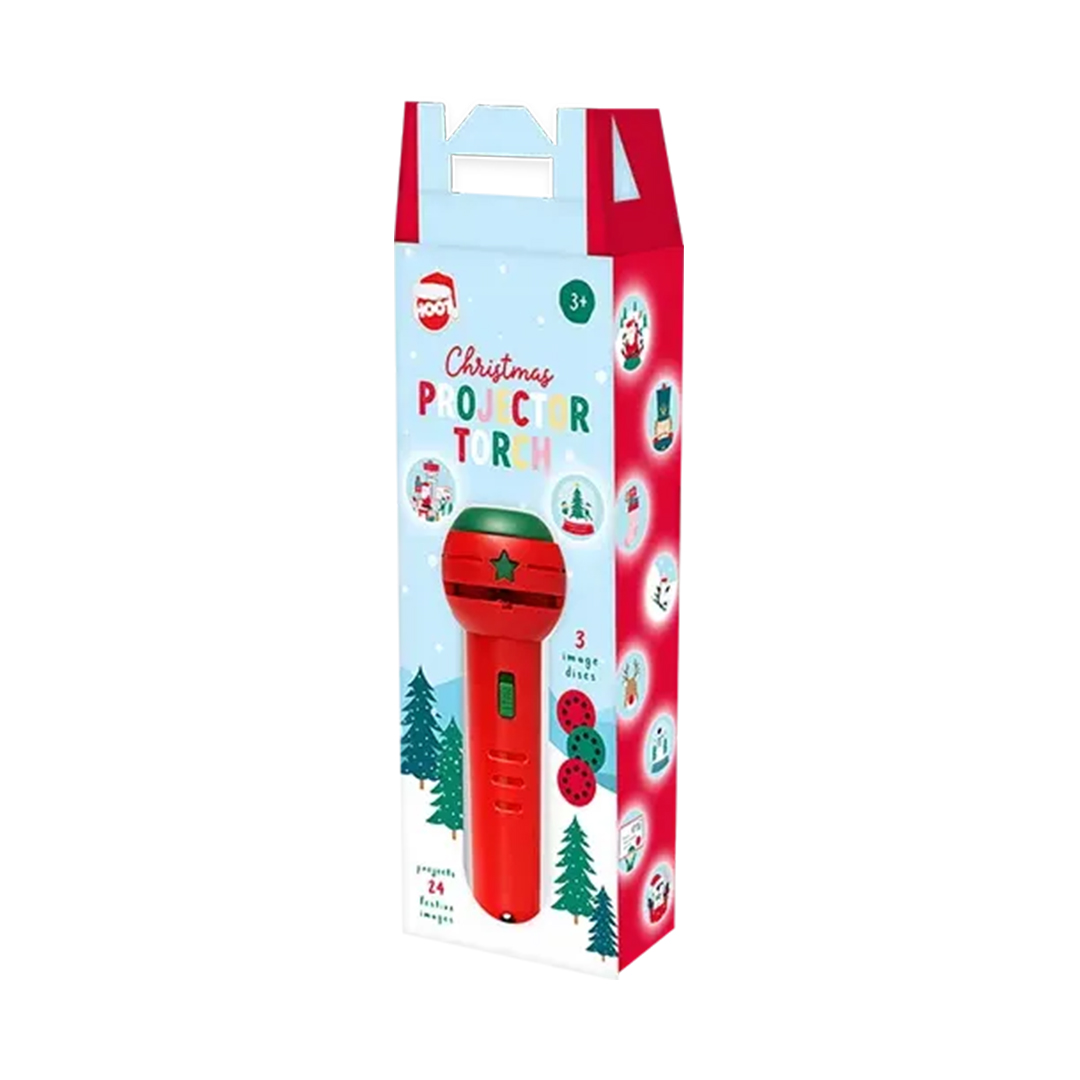 Red Christmas Projector Torch 11cm