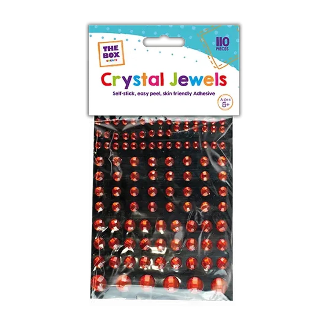 Red Crystal Jewels Self Adhesive Decorative Craft Gems - Pack of 110