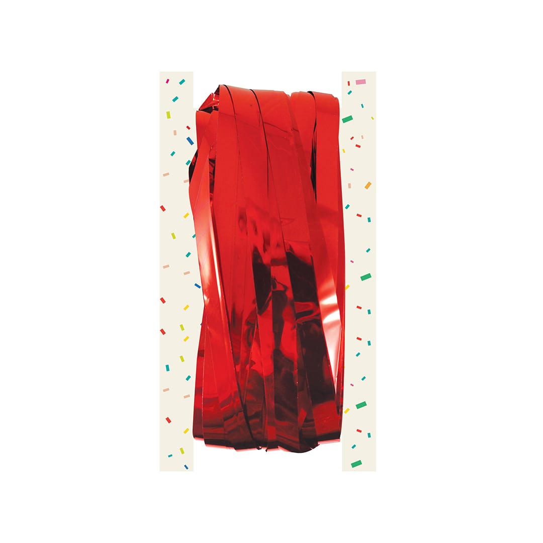 Red Foil Door Curtain Backdrop 92cm x 244cm Product Gallery Image
