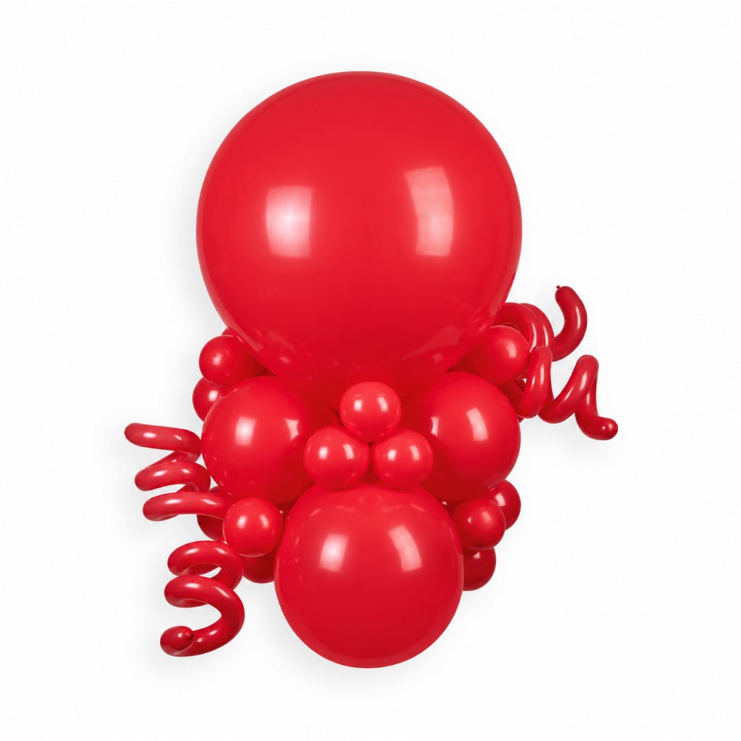 Red Jumbo Latex Balloon 79cm / 31 in - Single View 3