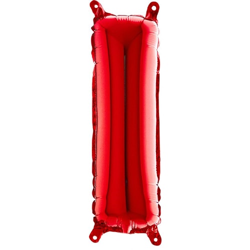 Red Letter I Air Fill Foil Balloon 35cm / 14 in Product Image