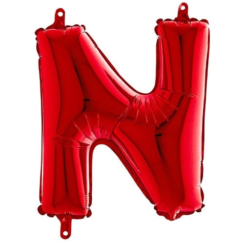 Red Letter N Air Fill Foil Balloon 35cm / 14 in Product Image