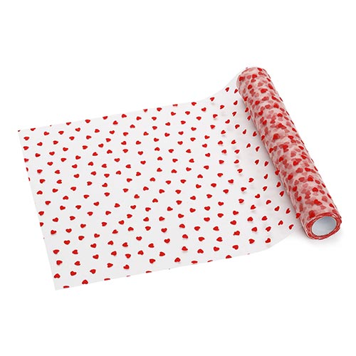 Red Love Hearts Tulle Table Runner 9m Product Gallery Image